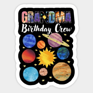 Grandma Birthday Crew Sticker